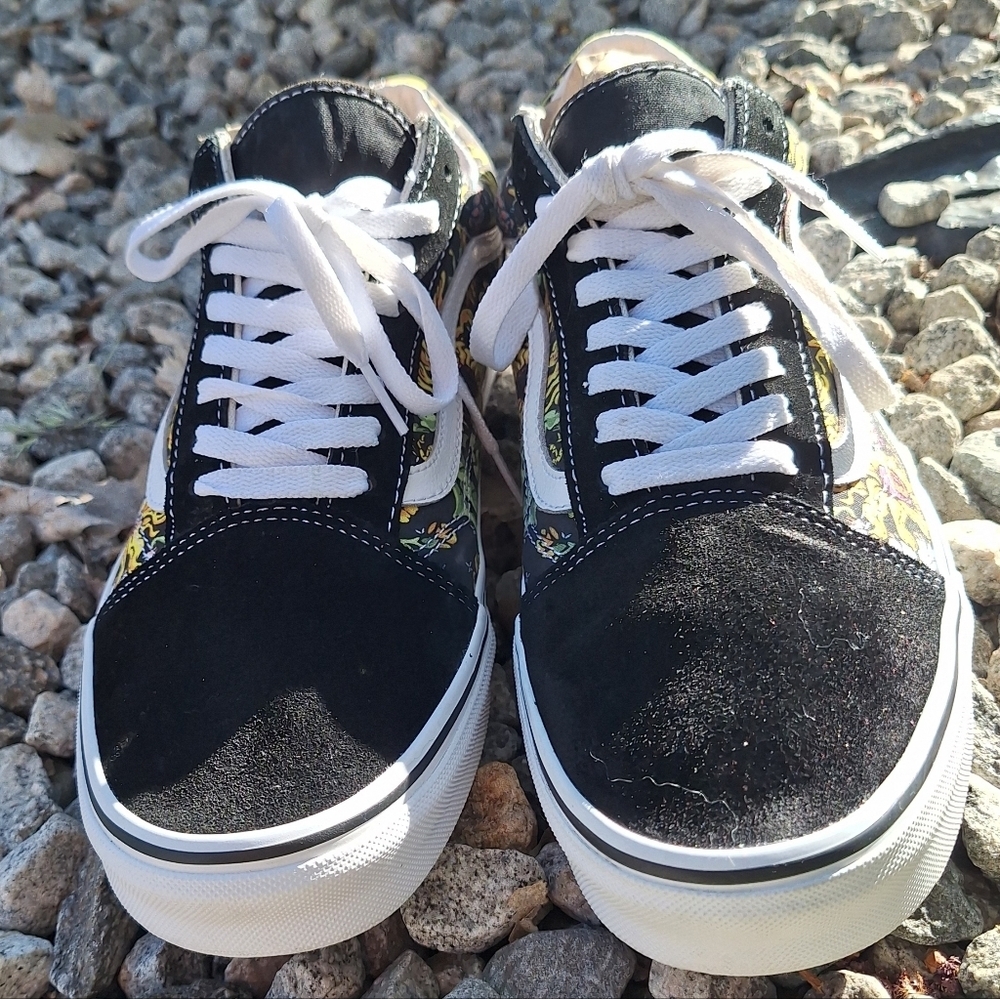 Vans Old Skool Beauty Skull/Fruit Skull Low Top Sneakers - Black/Multicolor 12 - Picture 10 of 15